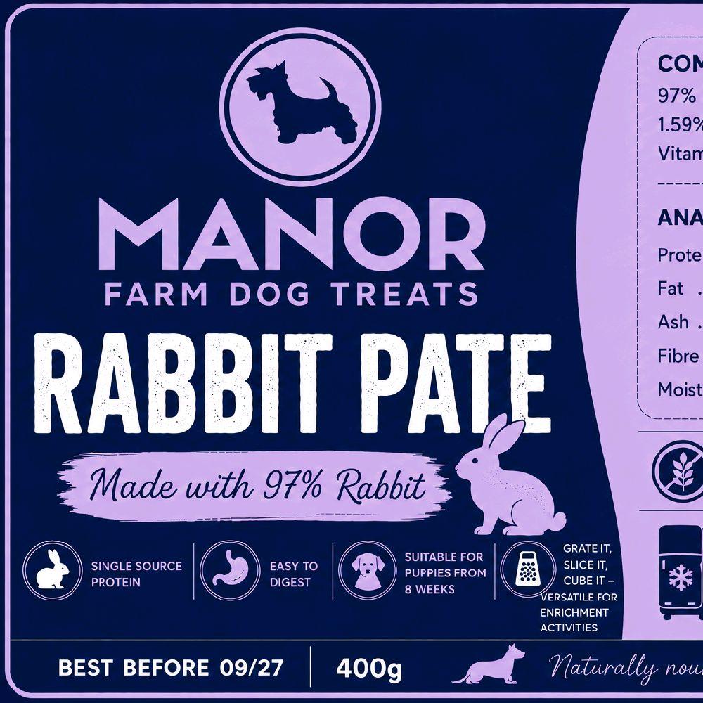 Manor Farm Pate, 9 Proteins, 2 weights, 97% Chicken, Salmon, Beef, Duck, Wild Boar, Goat, Venison, Lamb, Rabbit