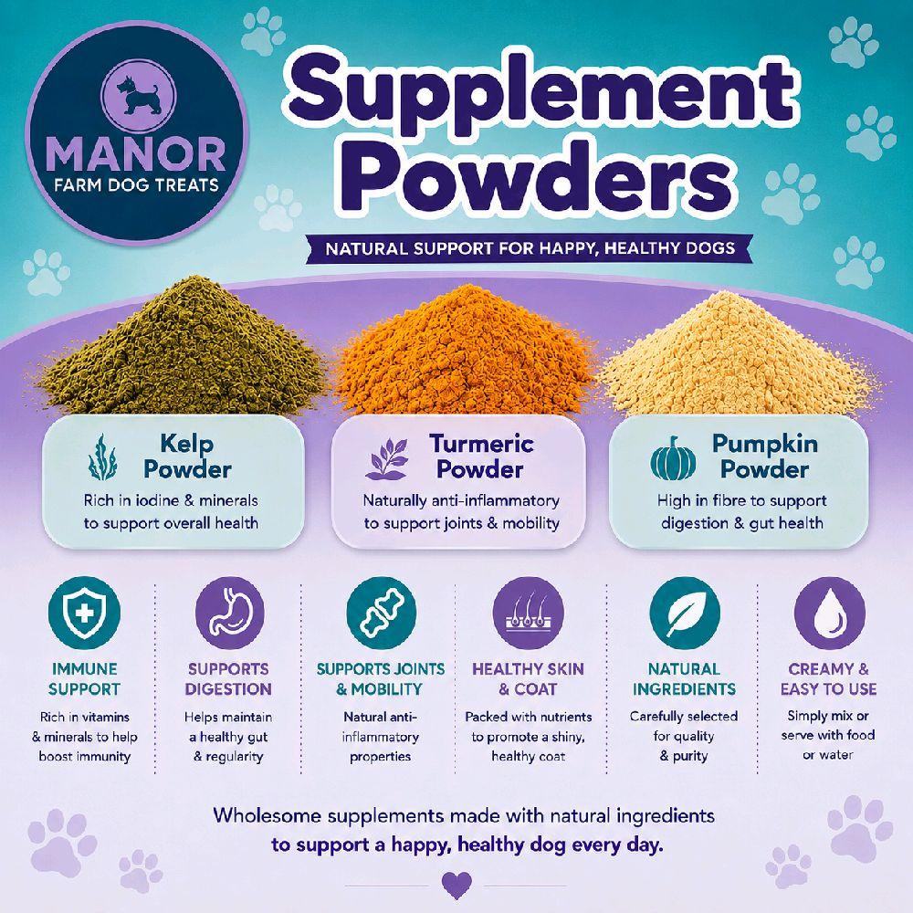 250g Supplements - Turmeric Powder, Pumpkin Powder, Kelp Powder